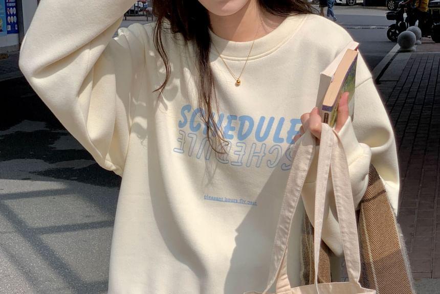 Crewneck Lettering Sweatshirt Product Image