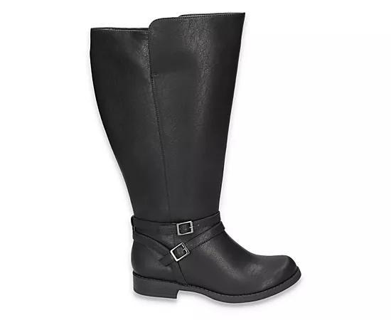 Easy Street Bay Plus Plus by Easy Street Women's Wide Athletic Calf Tall Boots, Size: 9, Black Product Image