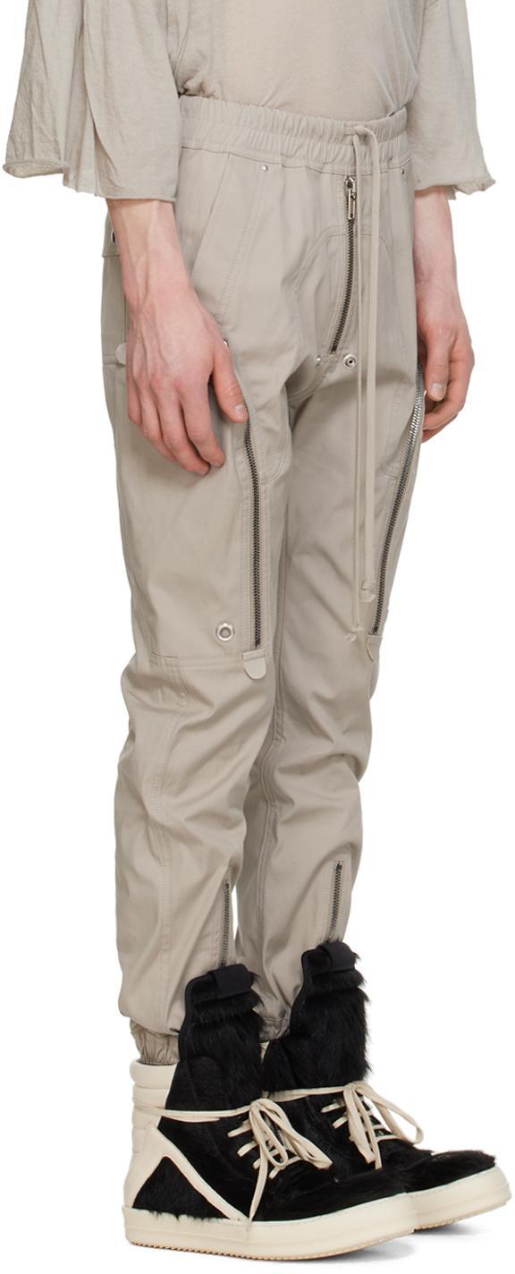 RICK OWENS Bauhaus Tapered Cargo Trousers In 08 Pearl Product Image