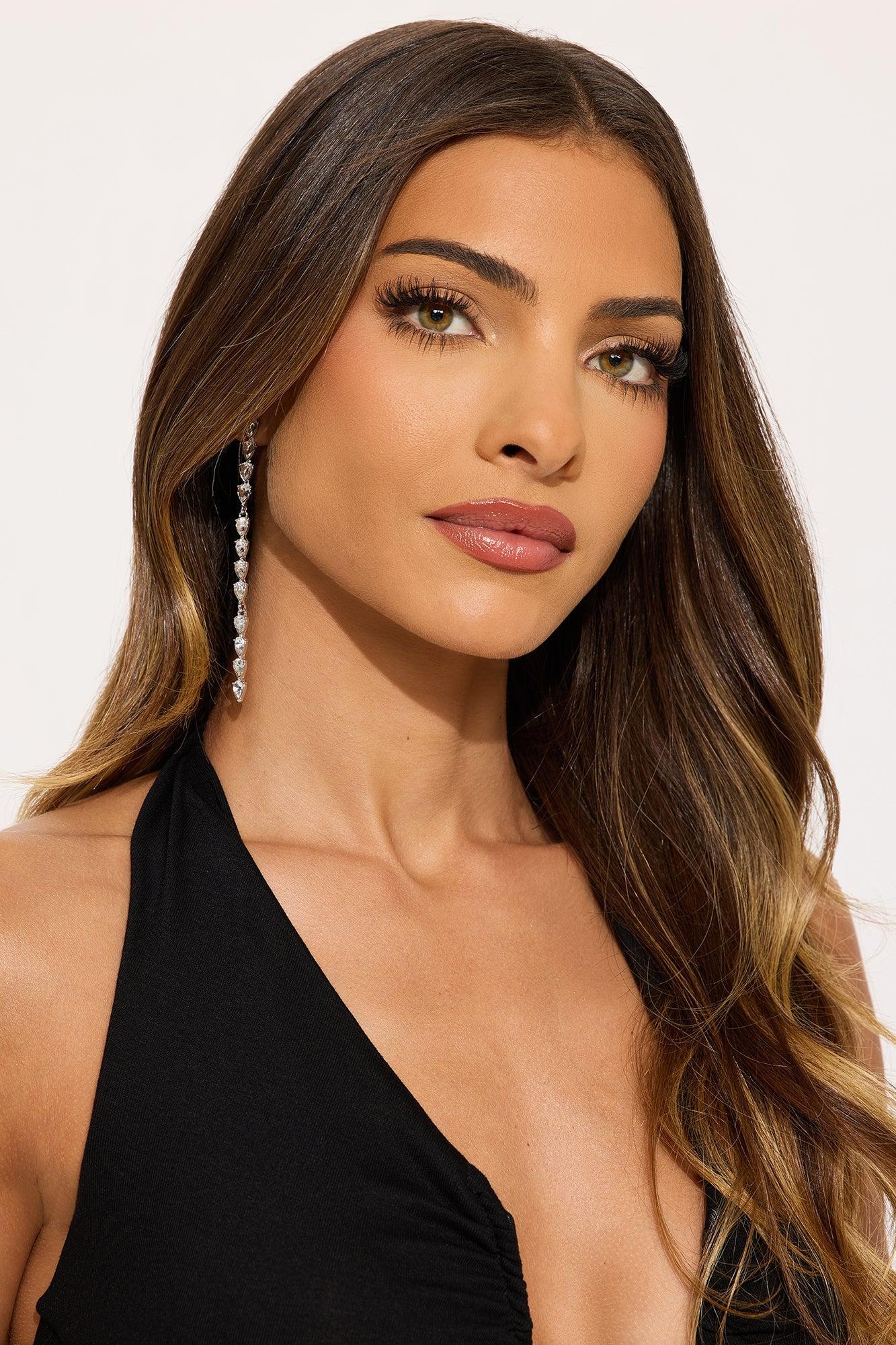 A Sprinkle Of Magic Linear Earrings - Silver Product Image