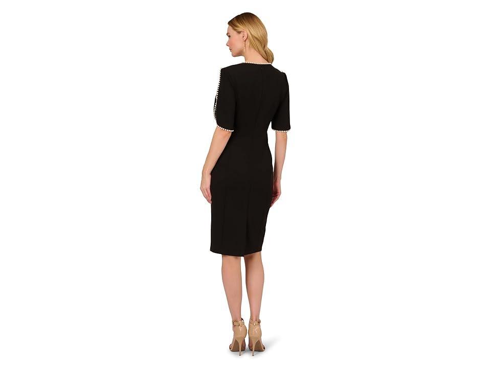 Adrianna Papell Knit Crepe Pearl Midi Dress Women's Dress Product Image