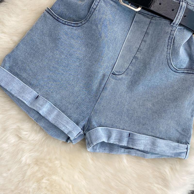 Strapless Denim Romper Product Image