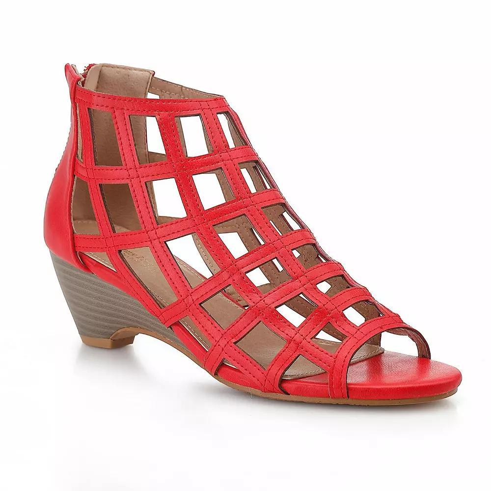 Henry Ferrera Bologna Women's Open Toe Sandals, Size: 7, Red Product Image