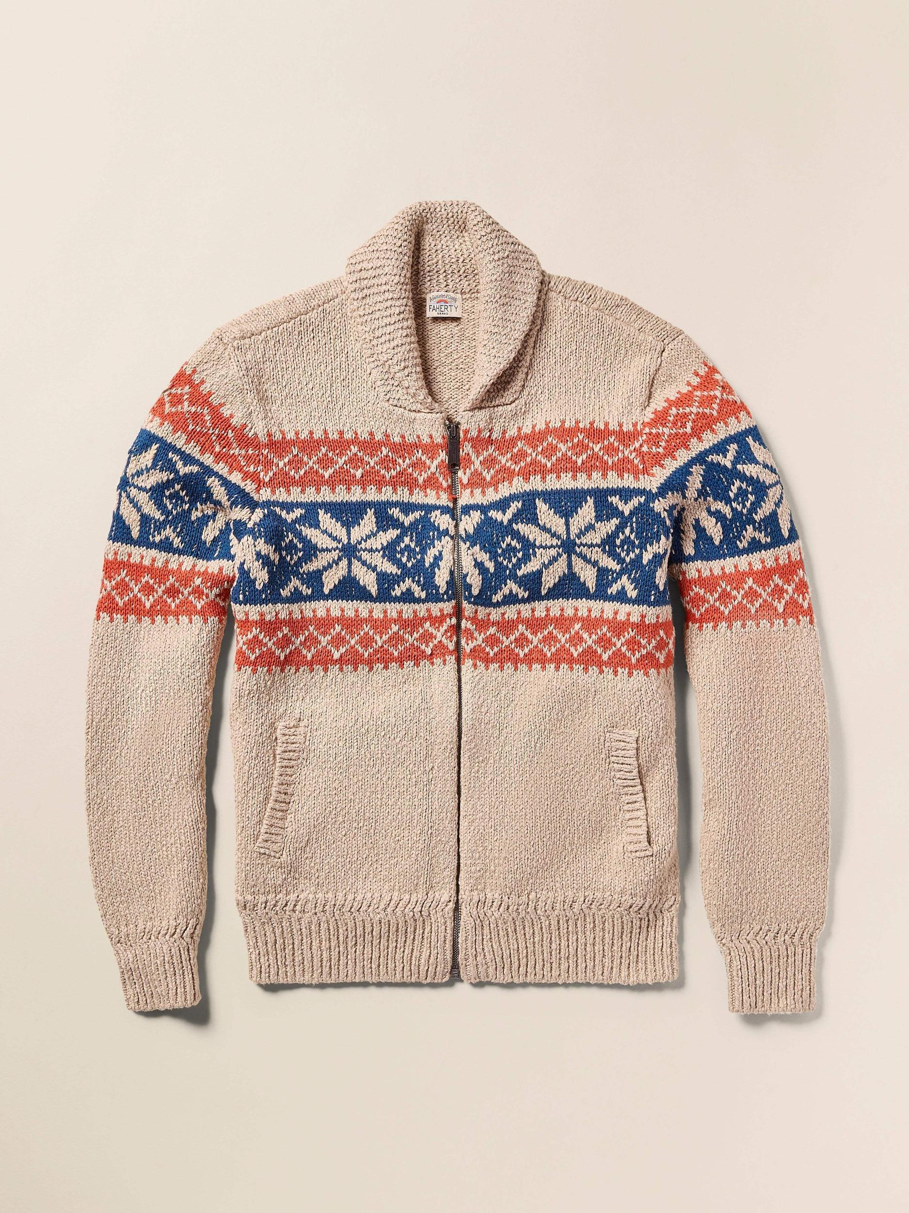 Surf To Snow Zip Cardigan - Pacific Wheat Male Product Image