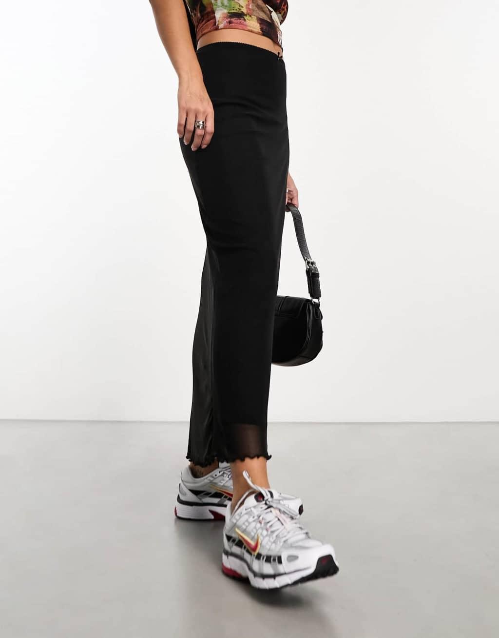 ASOS DESIGN mesh midi skirt Product Image