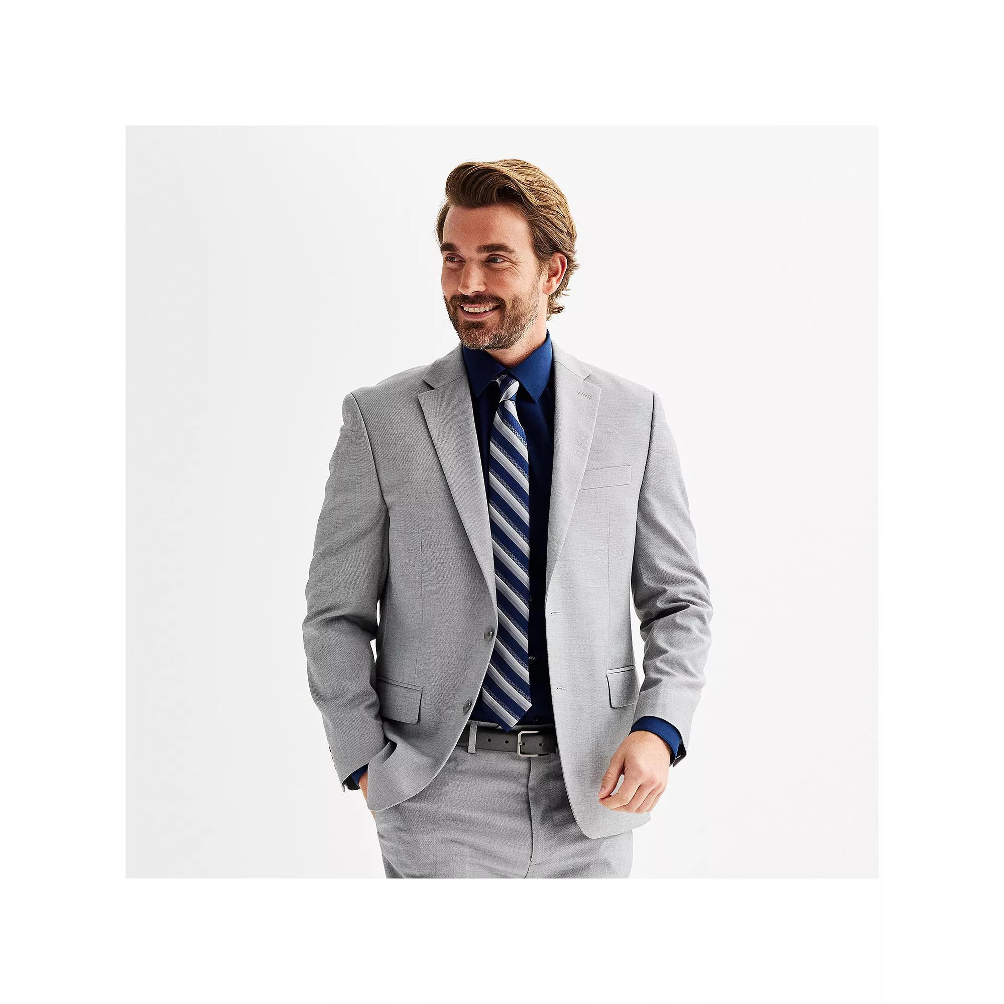 Men's Apt. 9® Premier Flex Performance Regular-Fit Washable Suit Jacket, Size: 46 LONG, Light Gray Product Image