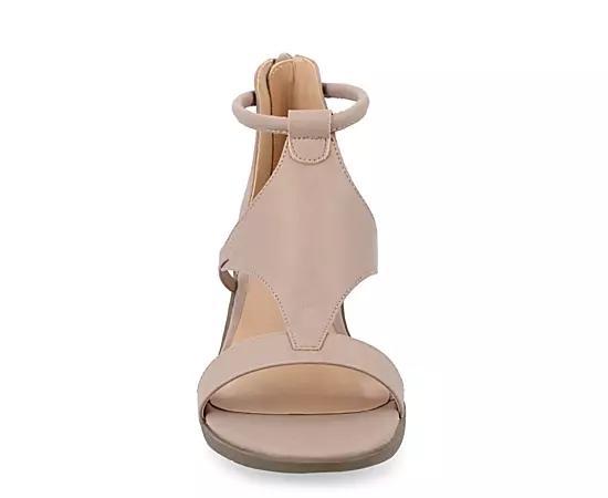Journee Trayle Women's Wedge Sandals, Size: 7, Brown Product Image