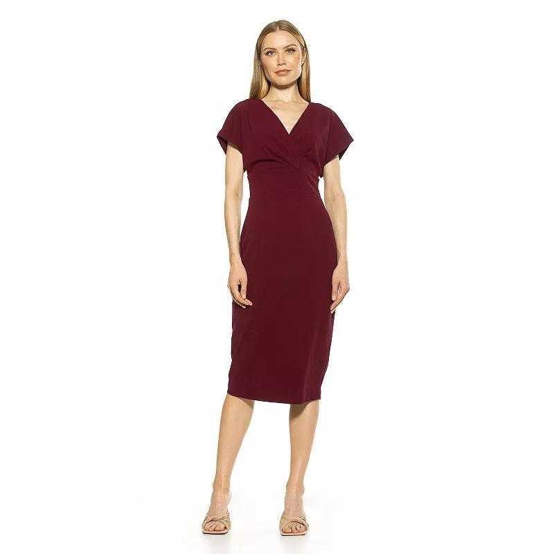 Women's ALEXIA ADMOR Naomi Draped Sheath Dress, Size: XS, Green Product Image