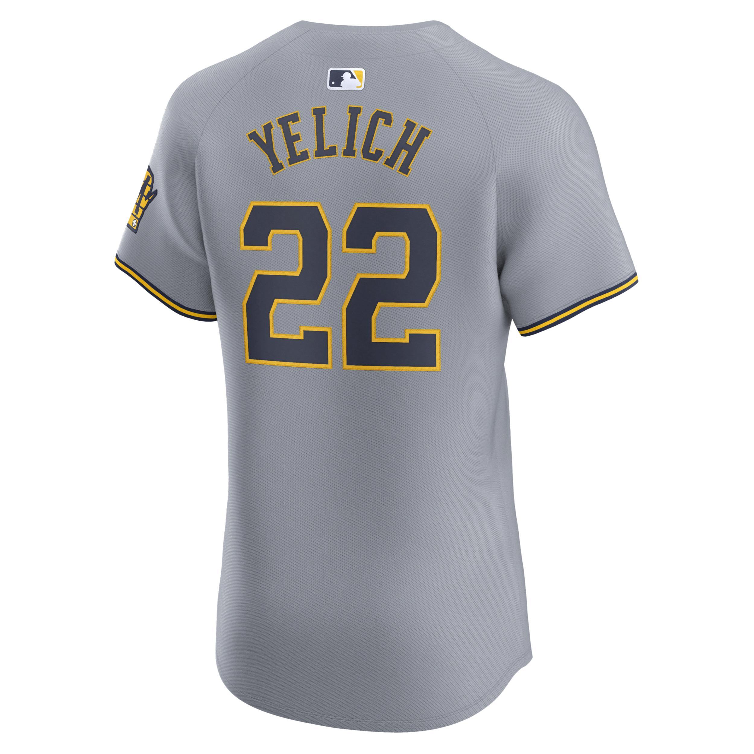 Christian Yelich Milwaukee Brewers Nike Mens Dri-FIT ADV MLB Elite Jersey | 90B0MZRDMZ9-PNL Product Image