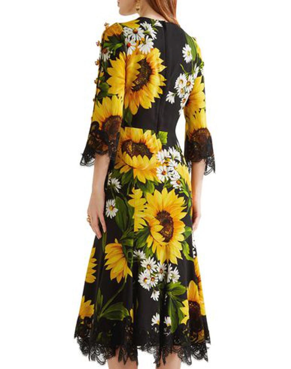 DOLCE & GABBANA Midi Dress In Black Product Image