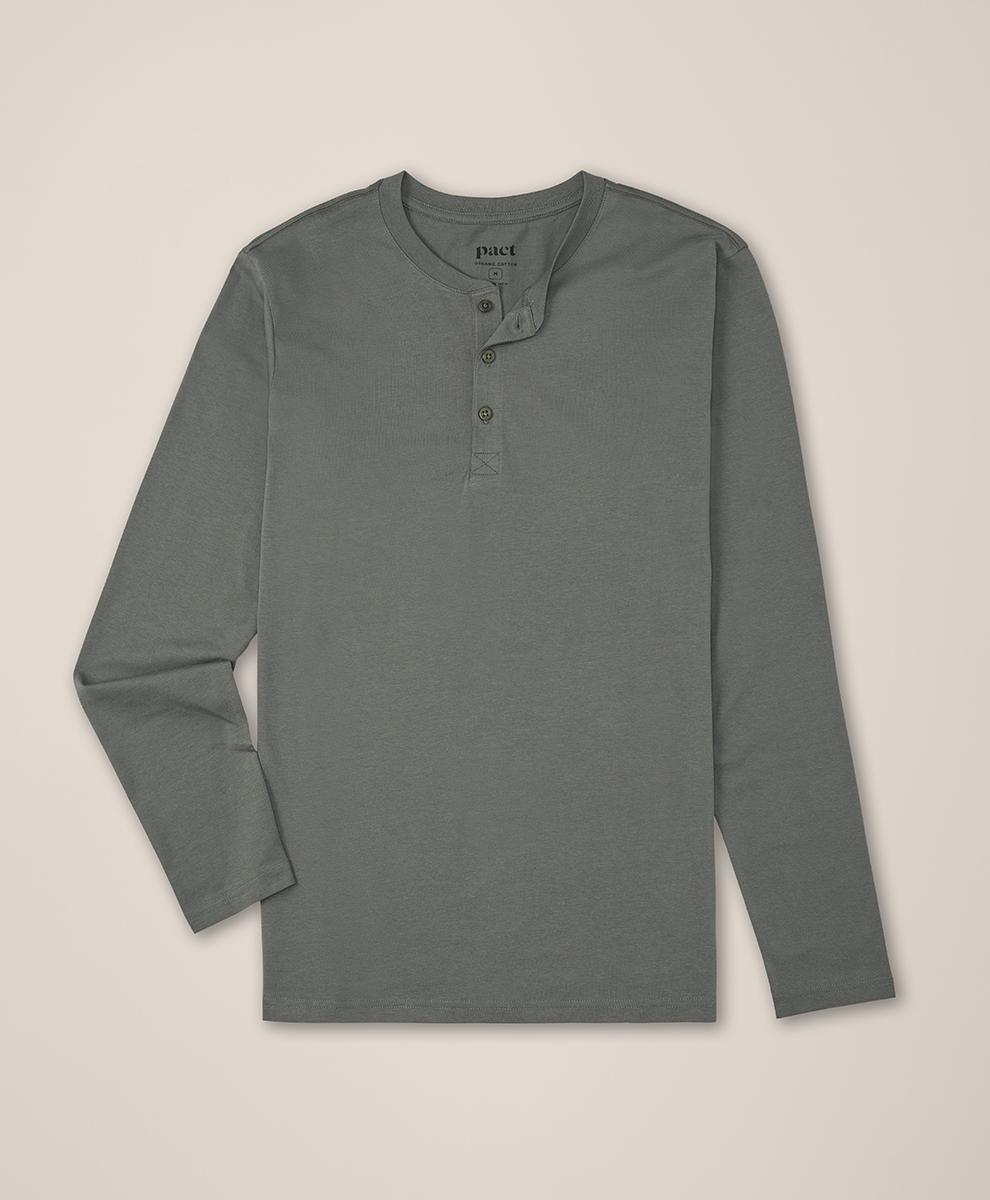 Mens Softspun Long Sleeve Henley XL Product Image