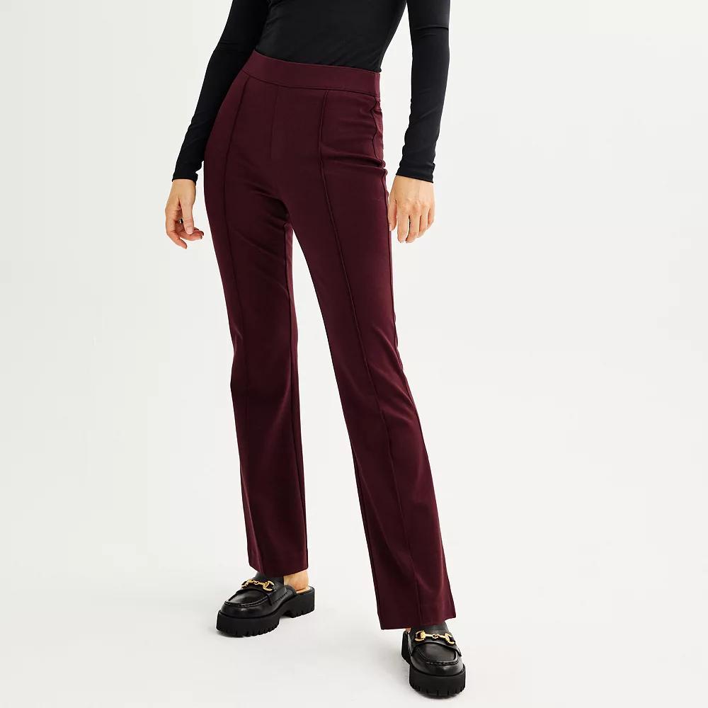 Women's Nine West Pintuck Bootcut Ponte Pants, Size: Small, Captain Product Image