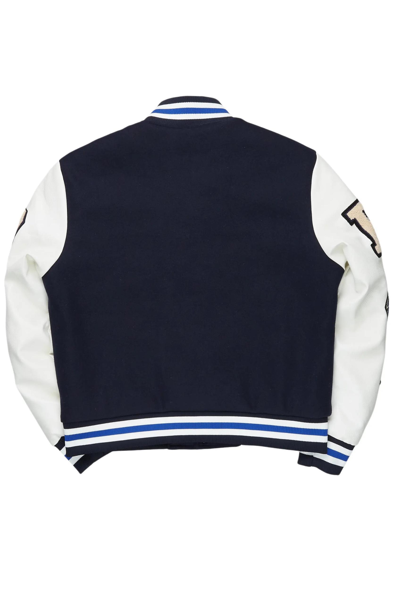 Balser Navy Varsity Jacket Male Product Image