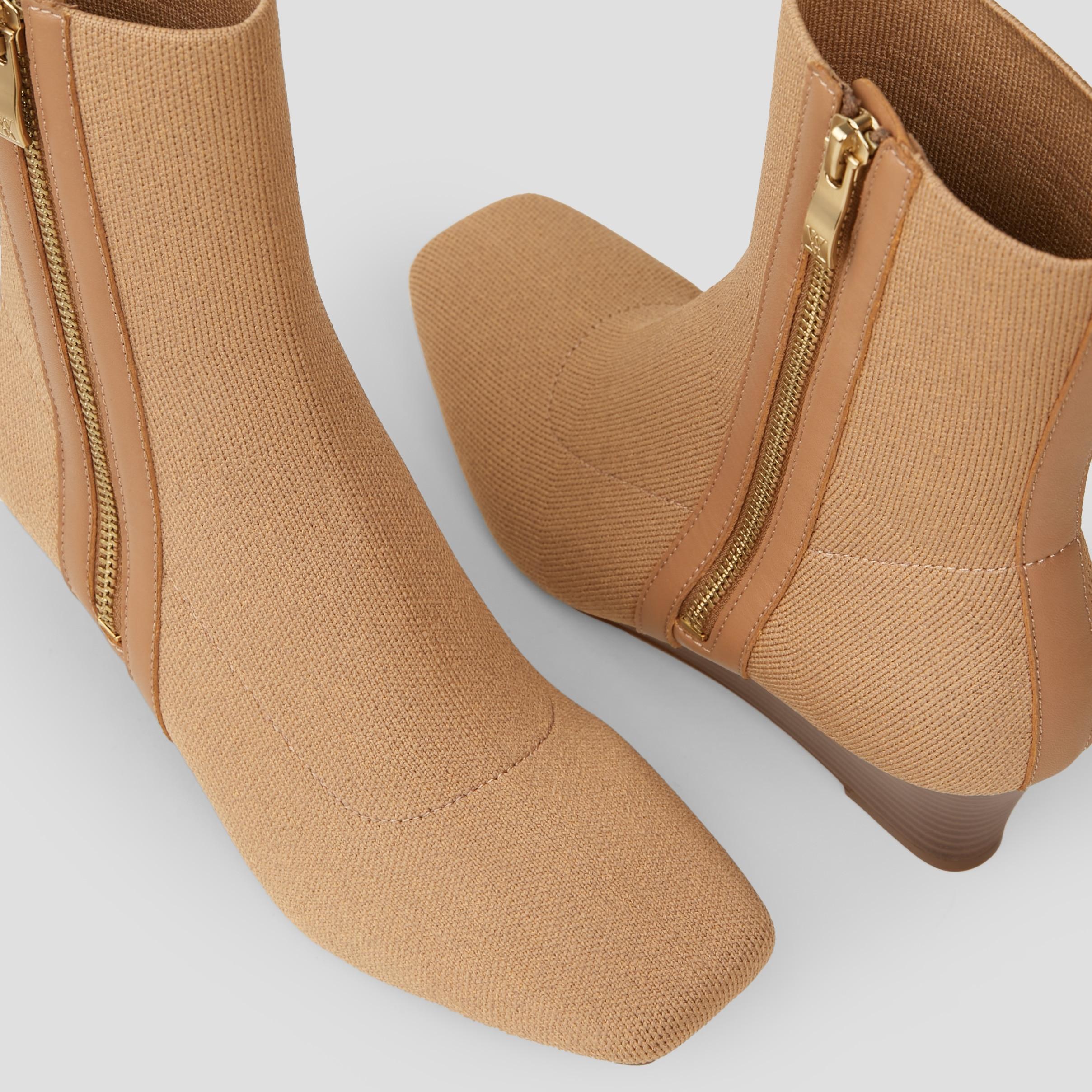 Square-Toe Water-Repellent Zipper Boots (Micaela) Product Image