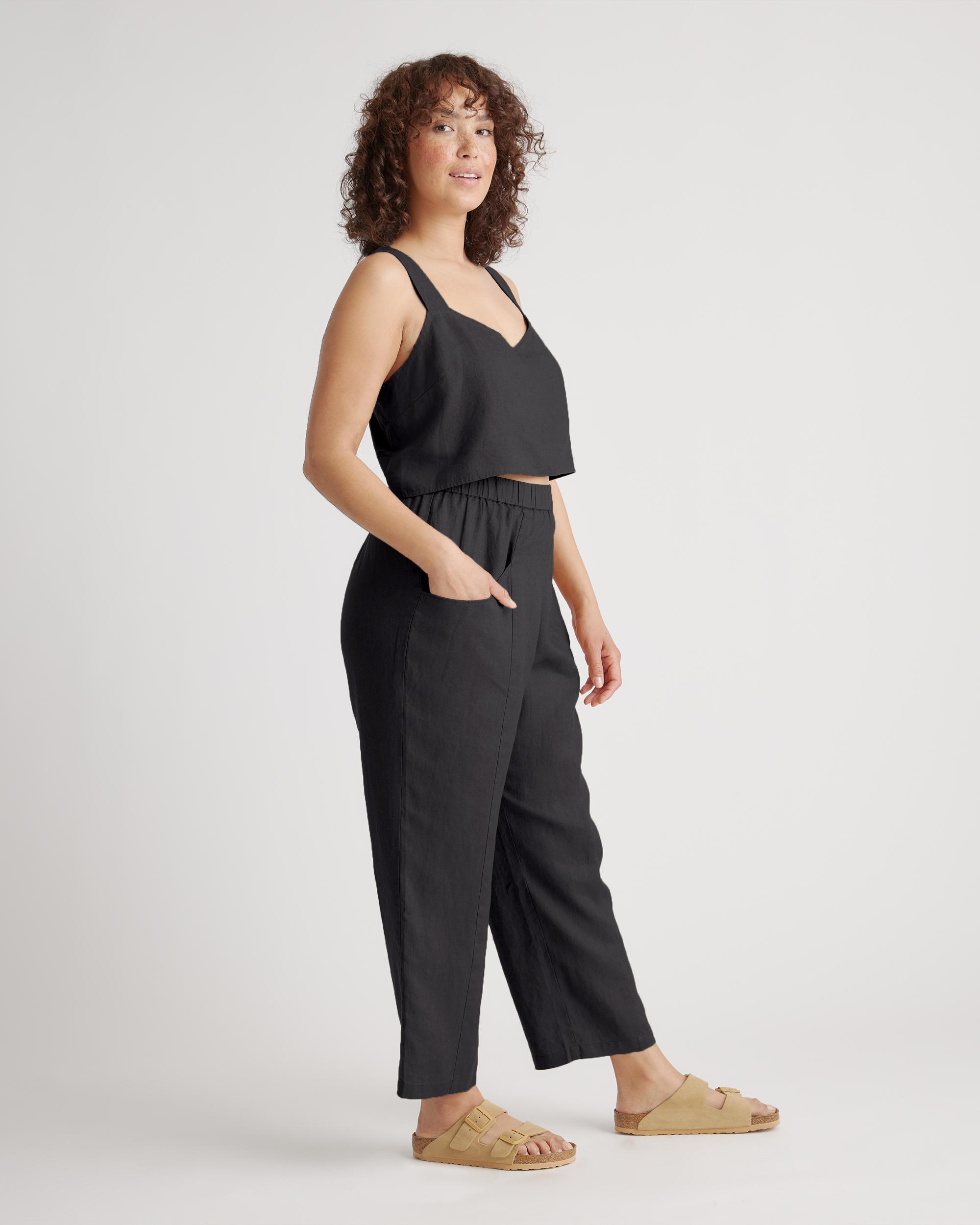 Quince | Women's 100% European Linen Tapered Ankle Pants Size XS Product Image