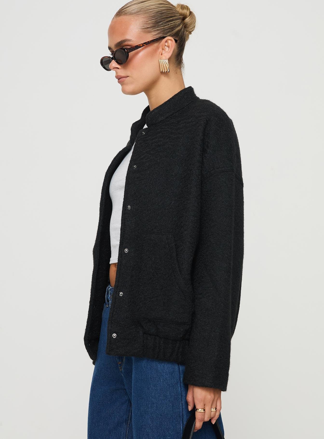 Stillar Bomber Jacket Black Product Image