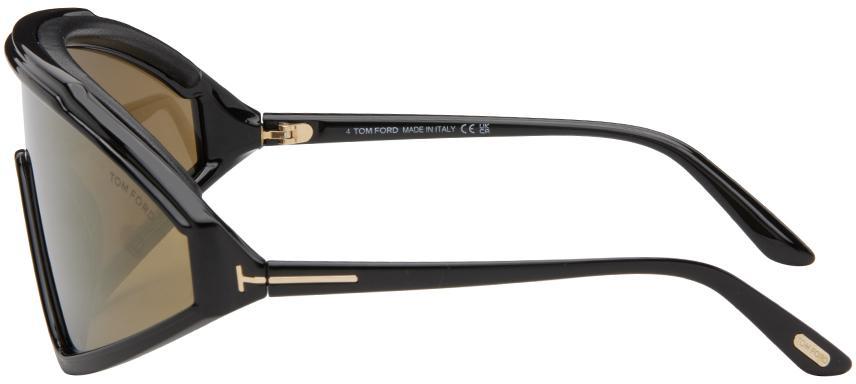 TOM FORD Black Lorna Sunglasses In Shiny Black Product Image