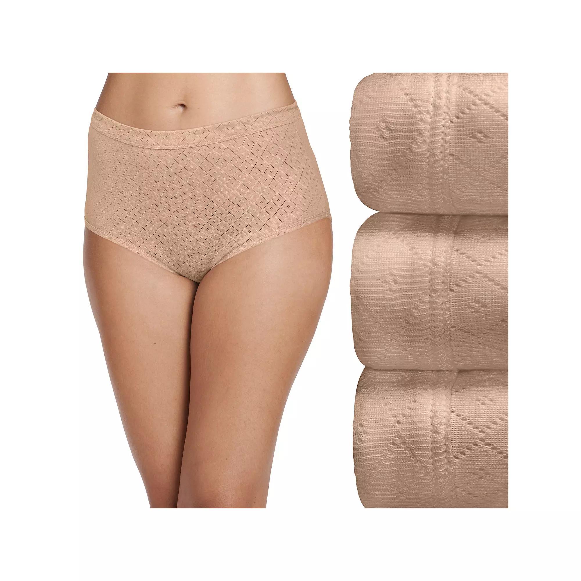 Womens Jockey Elance Breathe 3-pack Pointelle Briefs Panty Set 1542 Product Image
