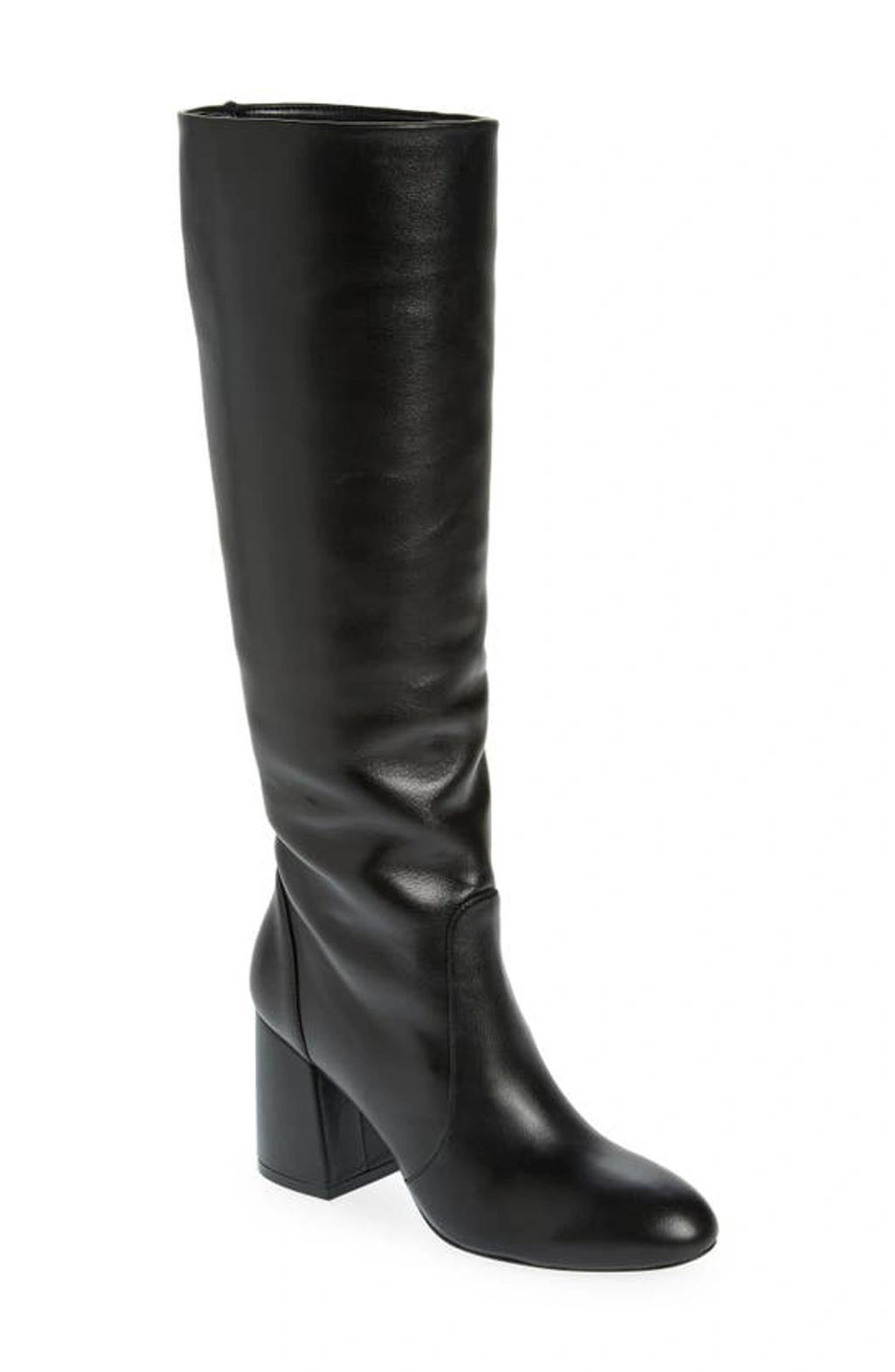 Schutz Womens Maryana Croc-Embossed Block Heel Pointed-Toe Tall Boots Product Image