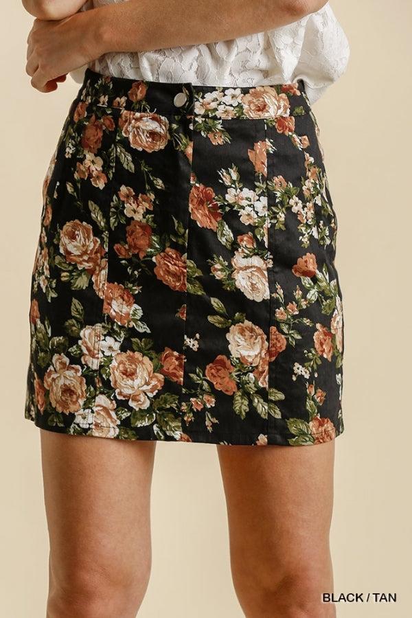 2723   Kendra Floral Skirt Product Image