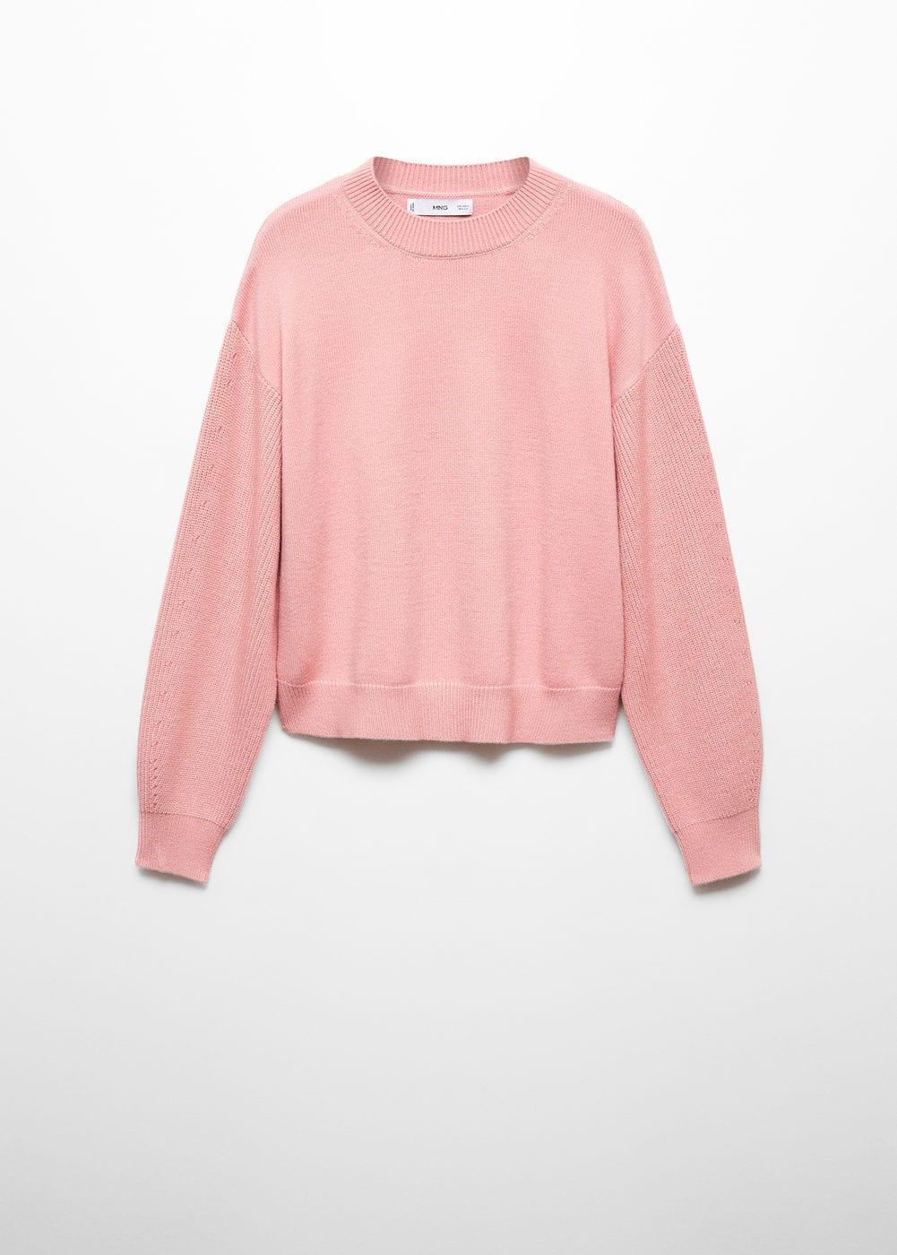 Mango Womens Round-Neck Knitted Sweater Product Image