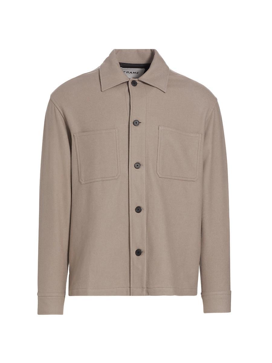 Mens Collared Shirt Jacket Product Image