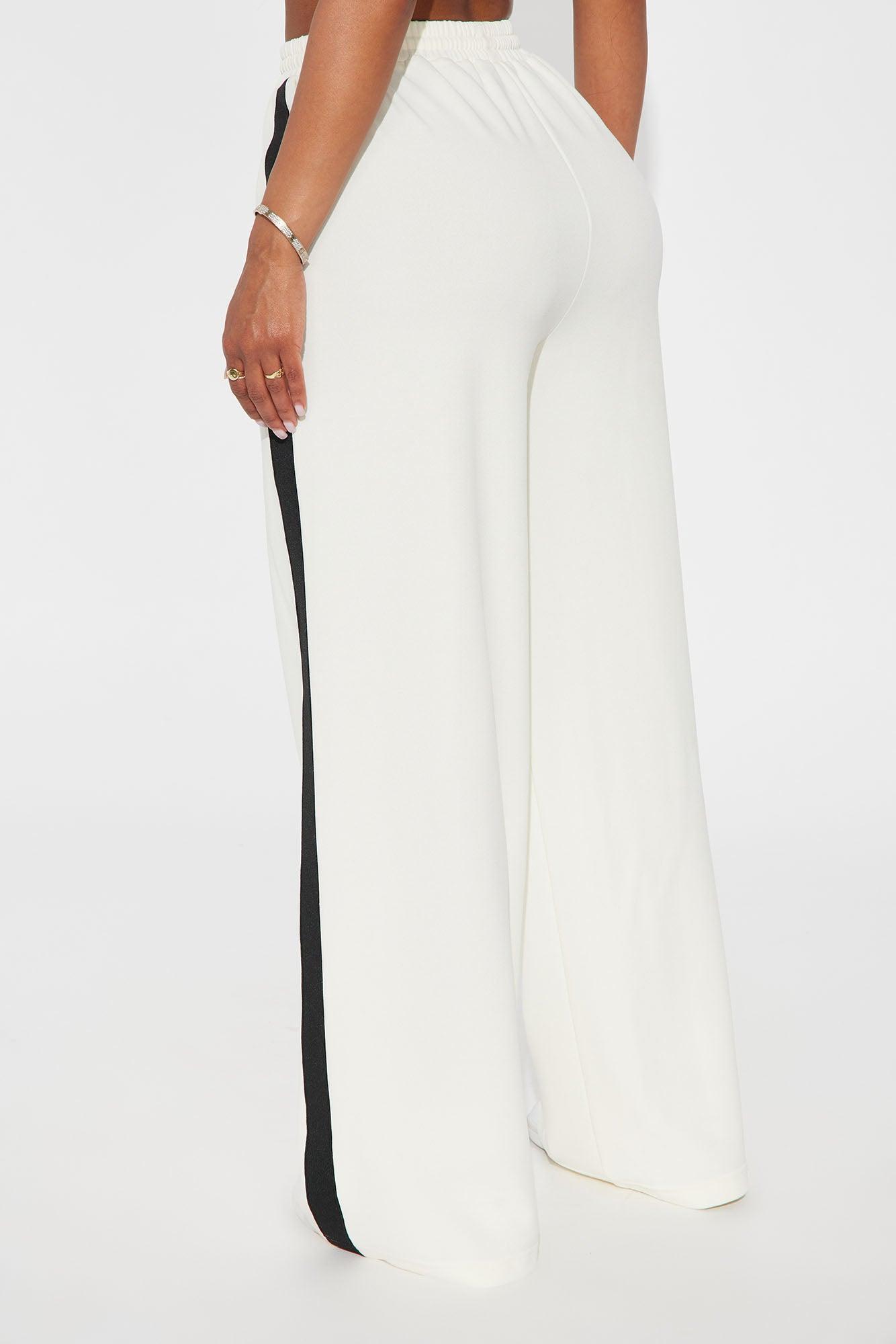 Point Of View Track Trouser Pant - Cream Product Image