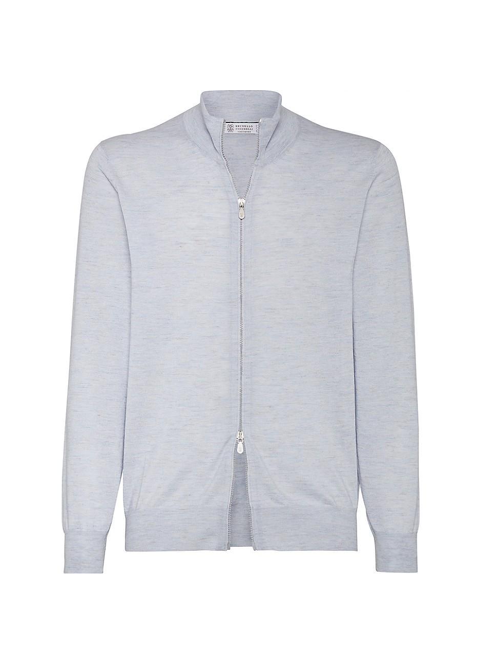 Mens Turtleneck Cardigan with Zipper Product Image