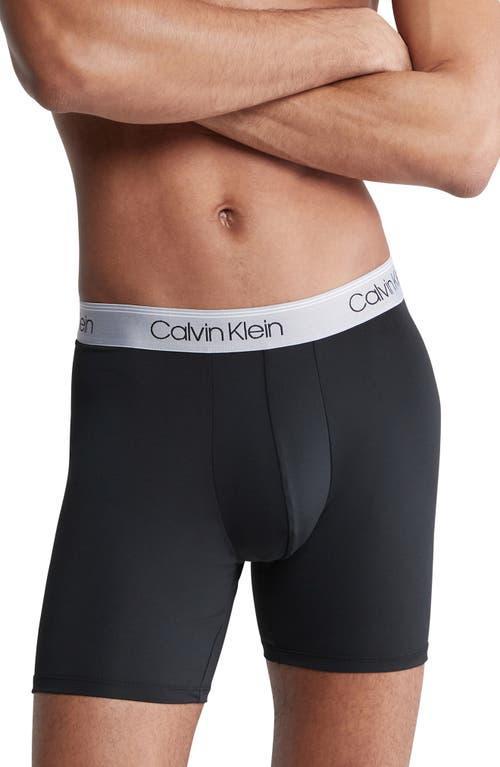 Men's Calvin Klein 3-Pack Microfiber Stretch Boxer Briefs, Size: XL, Black Turb Product Image