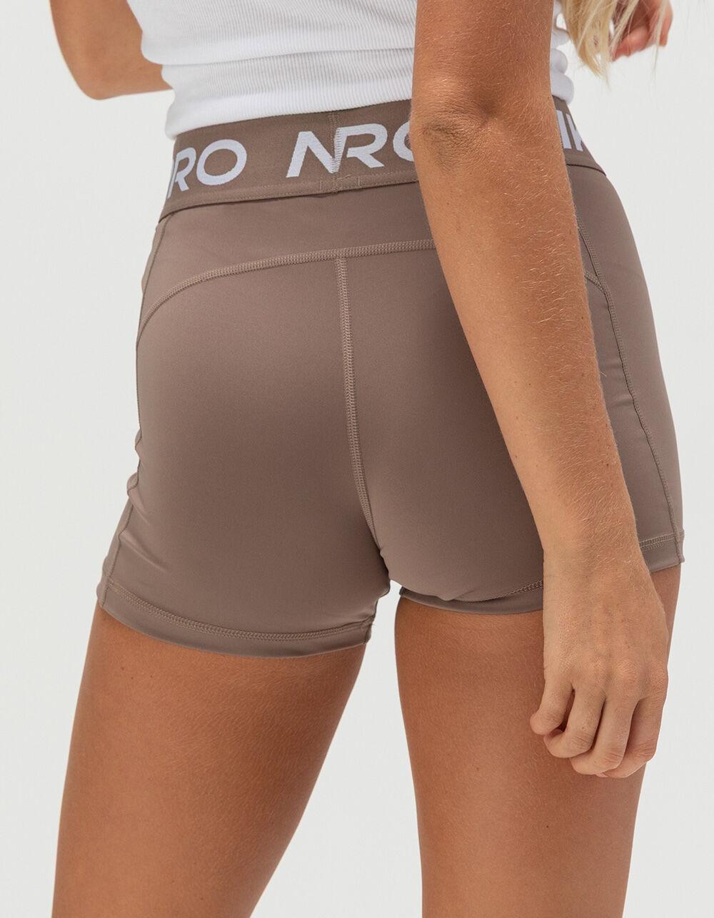 NIKE Pro Womens Compression Shorts - FADED BROWN Product Image