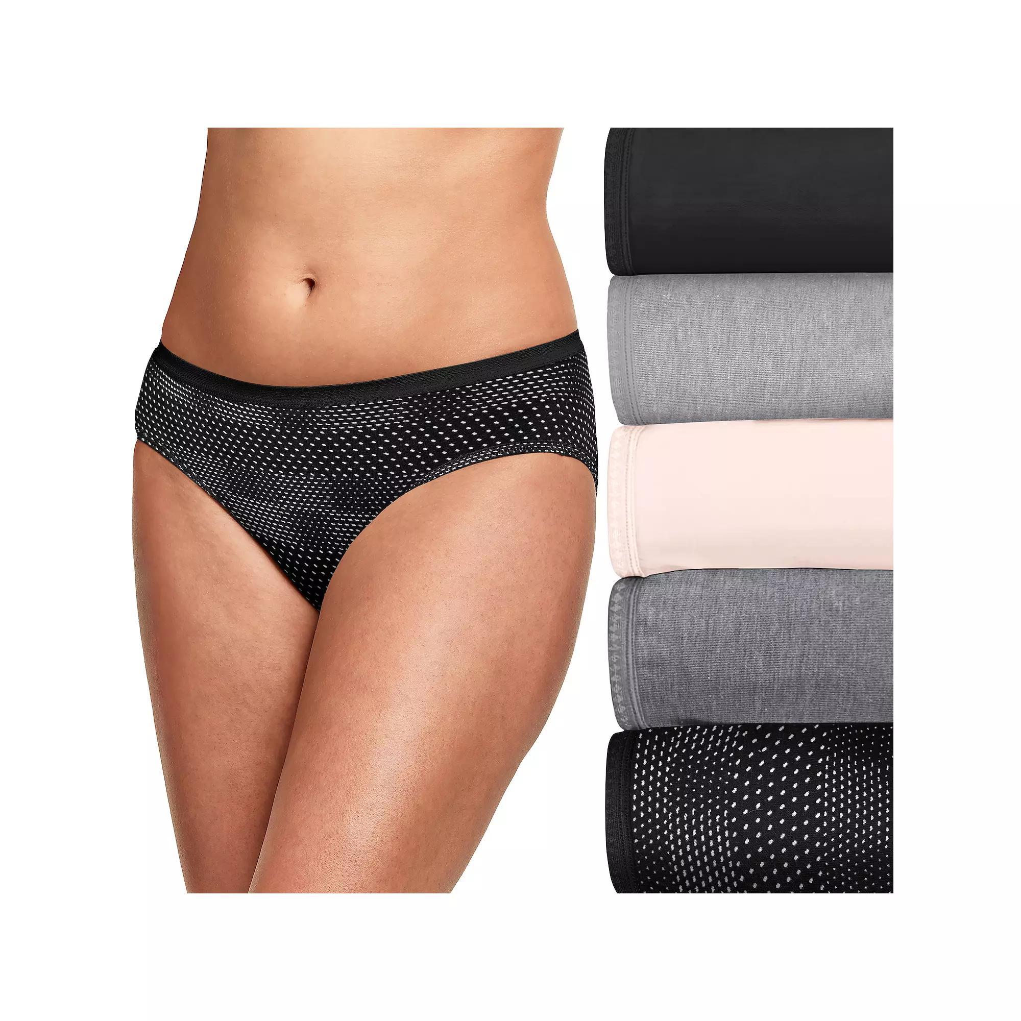 Hanes Ultimate 6-Pack Breathable Hipster Underwear 41H6CC, Womens Product Image