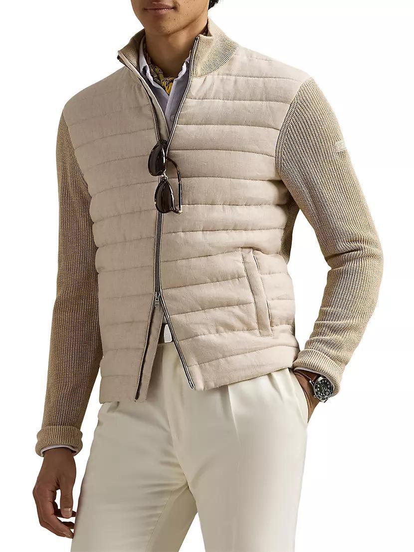 Hybrid Linen Full-Zip Sweater Product Image