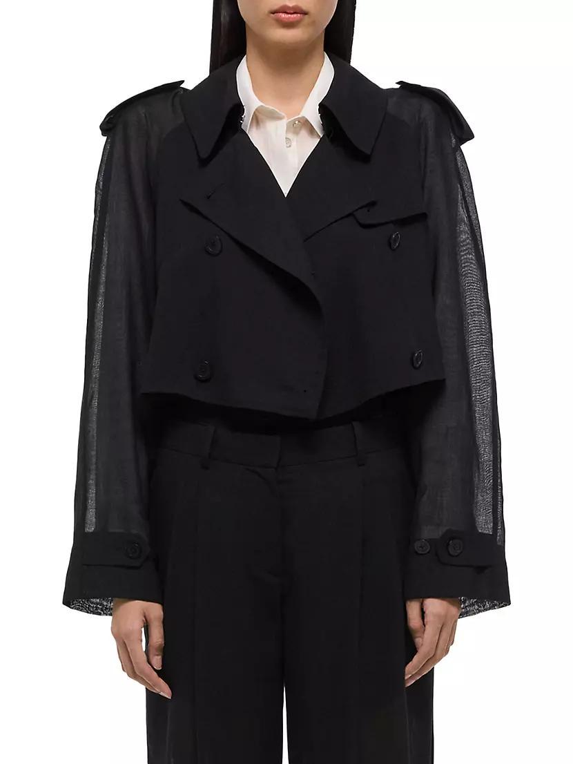 Crop Darted Trench Jacket Product Image