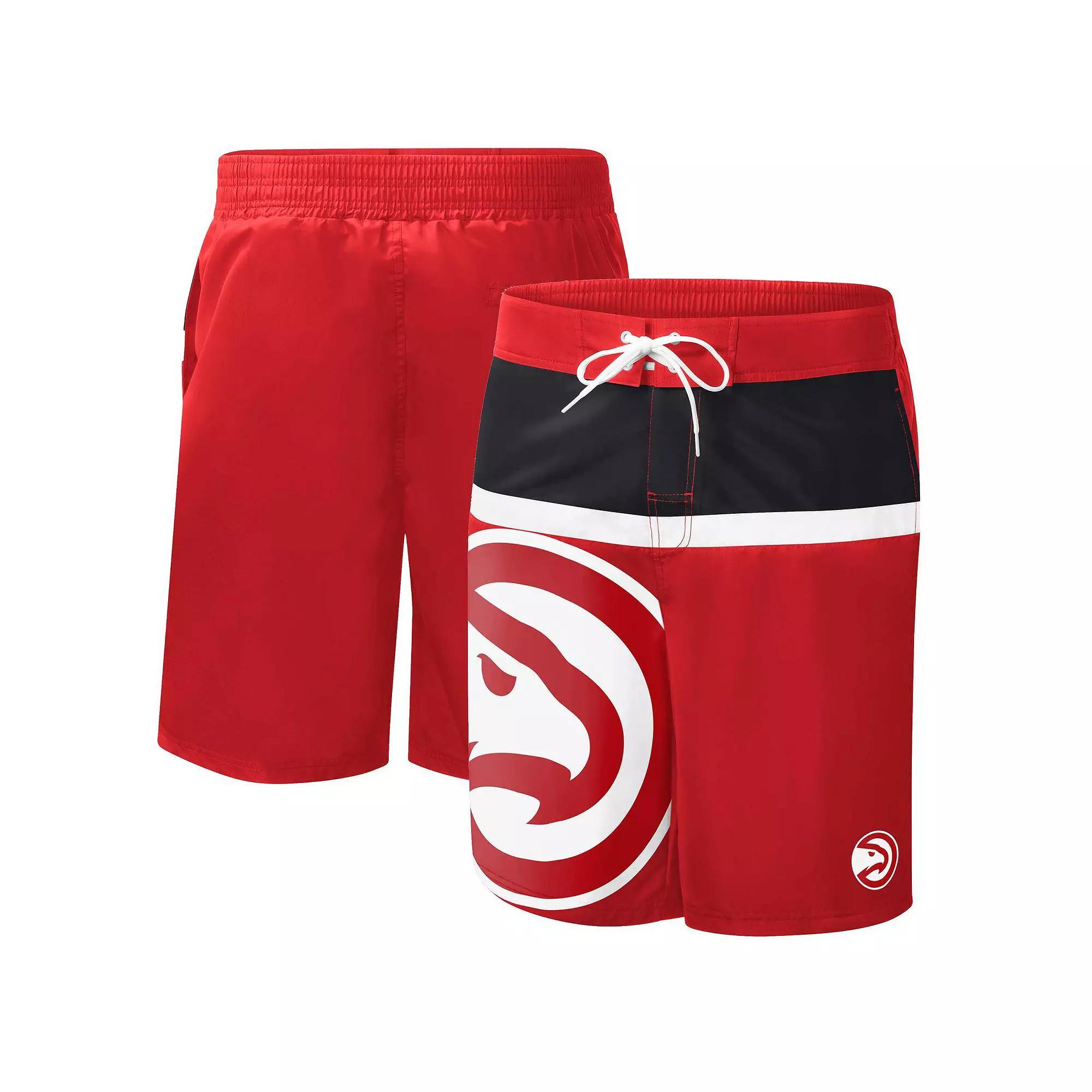 Men's G-III Sports by Carl Banks Red Atlanta Hawks Sea Wind Swim Trunks, Size: XL Product Image