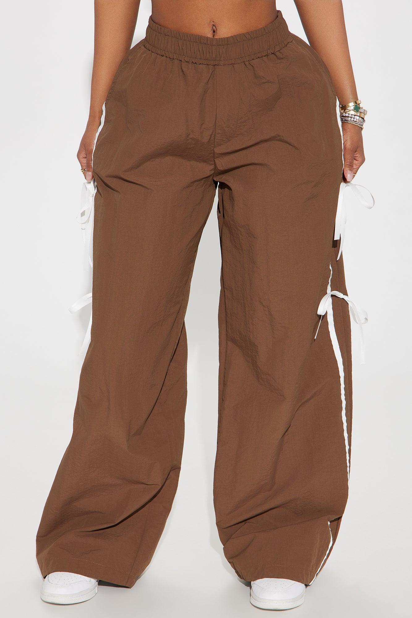 Cindy Windbreaker Track Pant - Chocolate Product Image