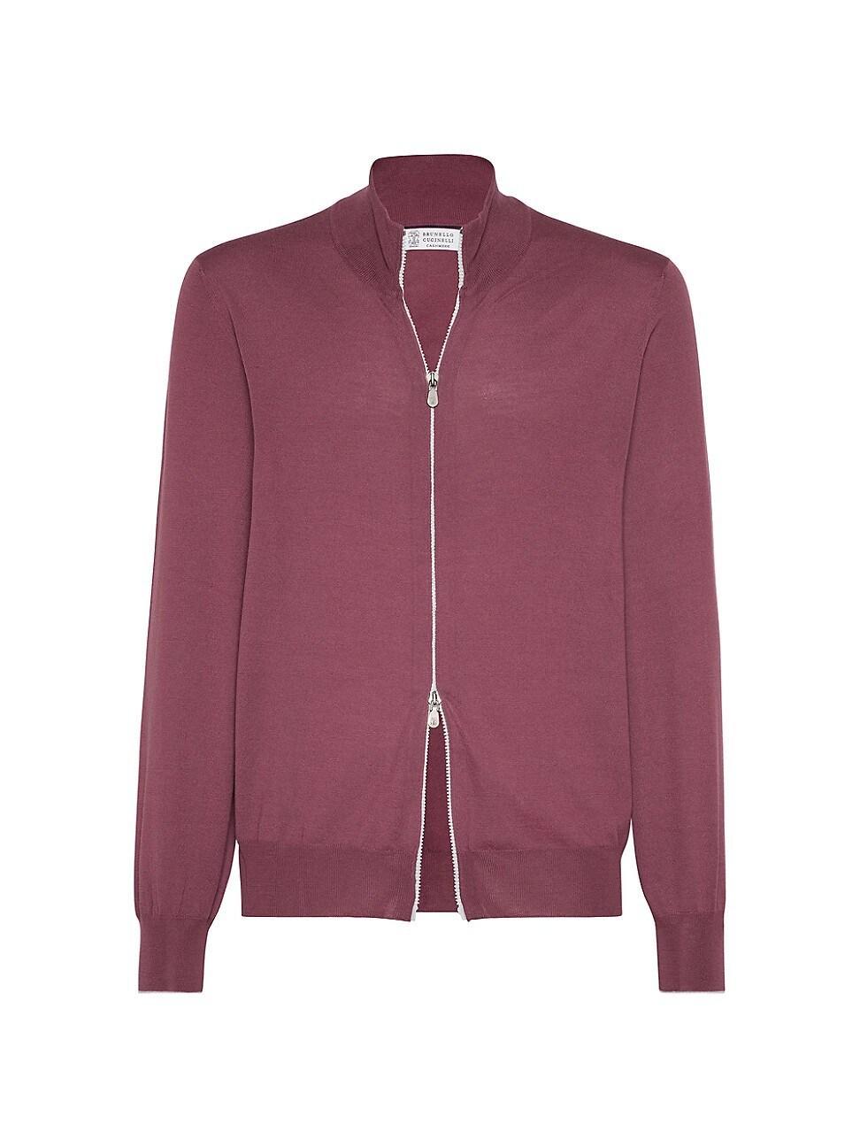 Mens Virgin Wool and Cashmere Lightweight Cardigan Product Image