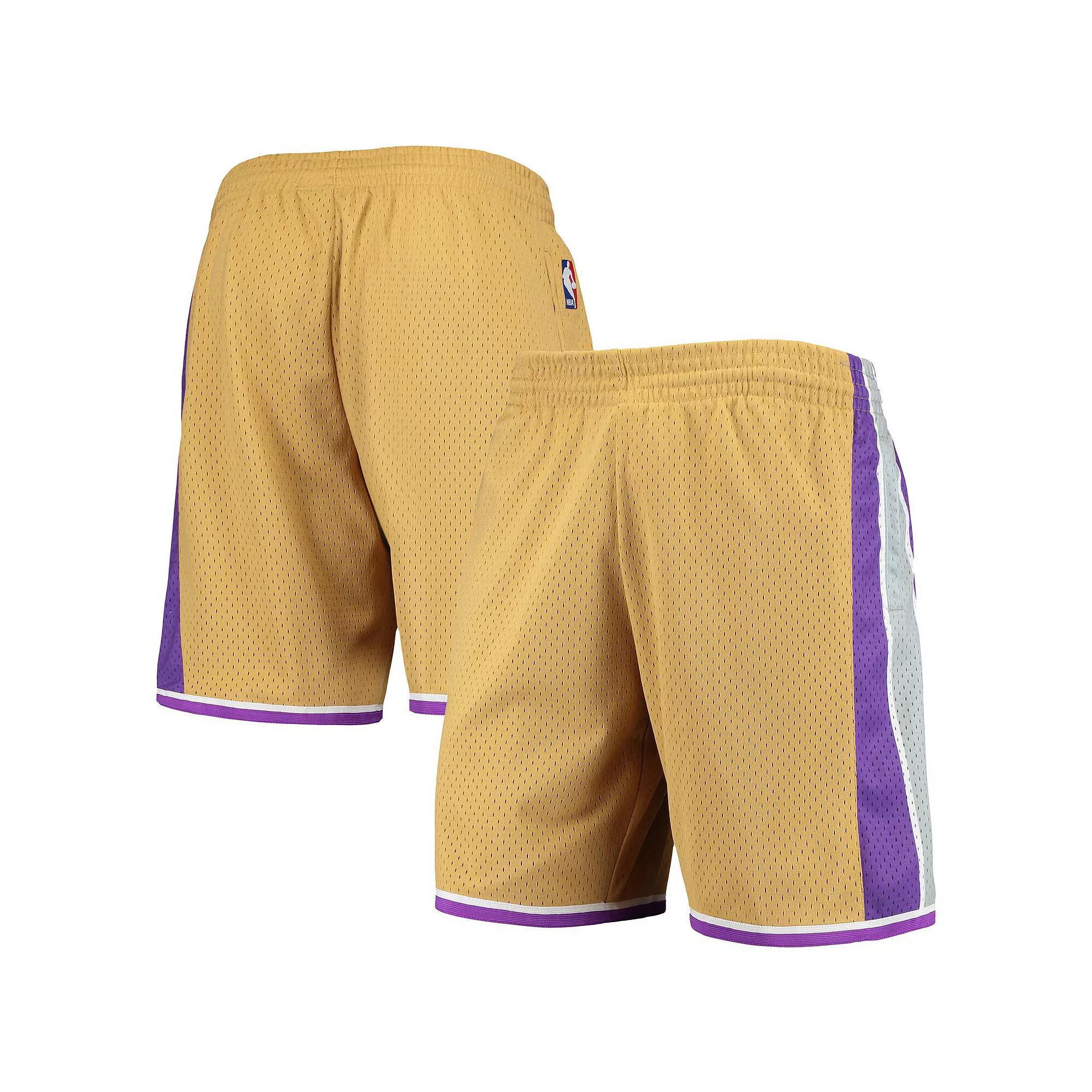 Men's Mitchell & Ness Gold Sacramento Kings 2005-06 Hardwood Classics Swingman Shorts, Size: Large, Kng Gold Product Image