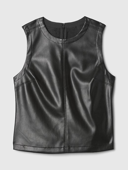 Vegan Leather Shell Tank Product Image