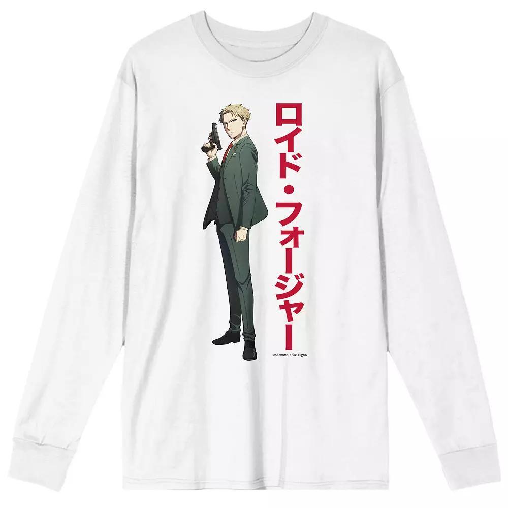 Men's Spy x Family Loid Forger Long Sleeve Graphic Tee, Size: Medium, White Product Image