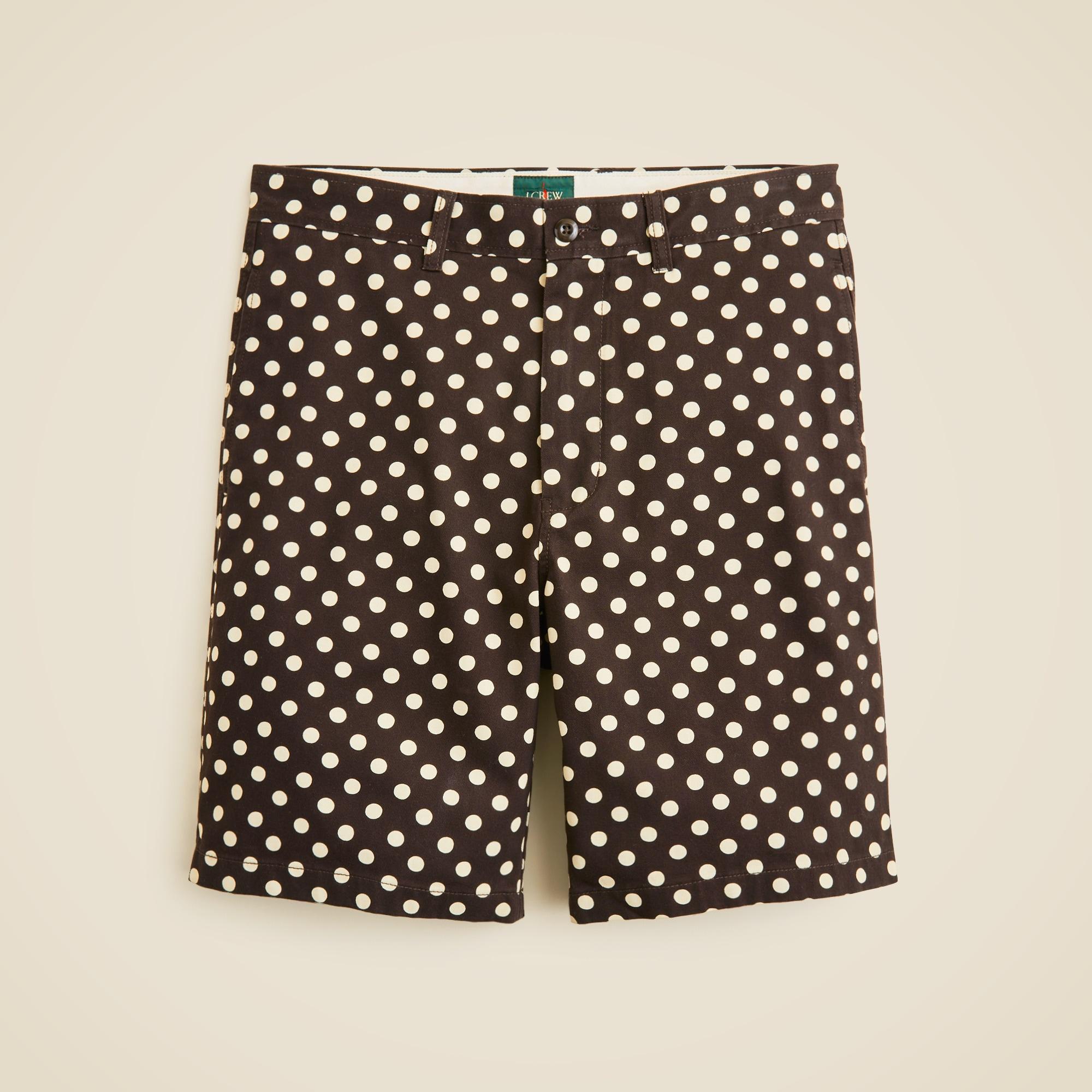 9" Relaxed chino short in polka dot Product Image