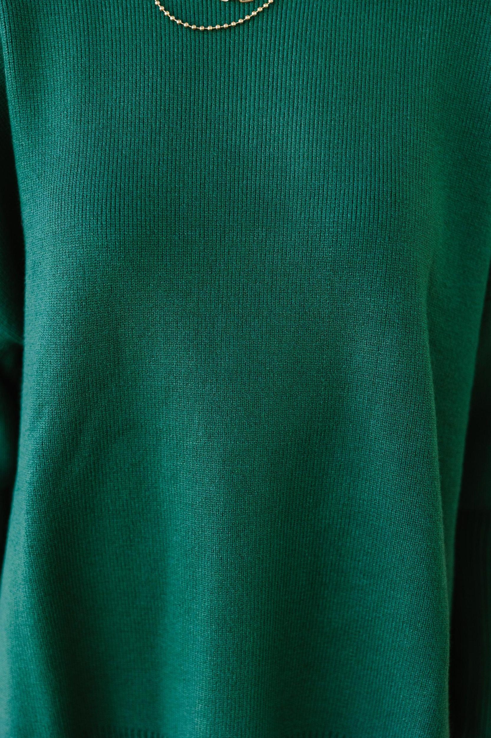 Perfectly You Emerald Green Mock Neck Sweater Female Product Image