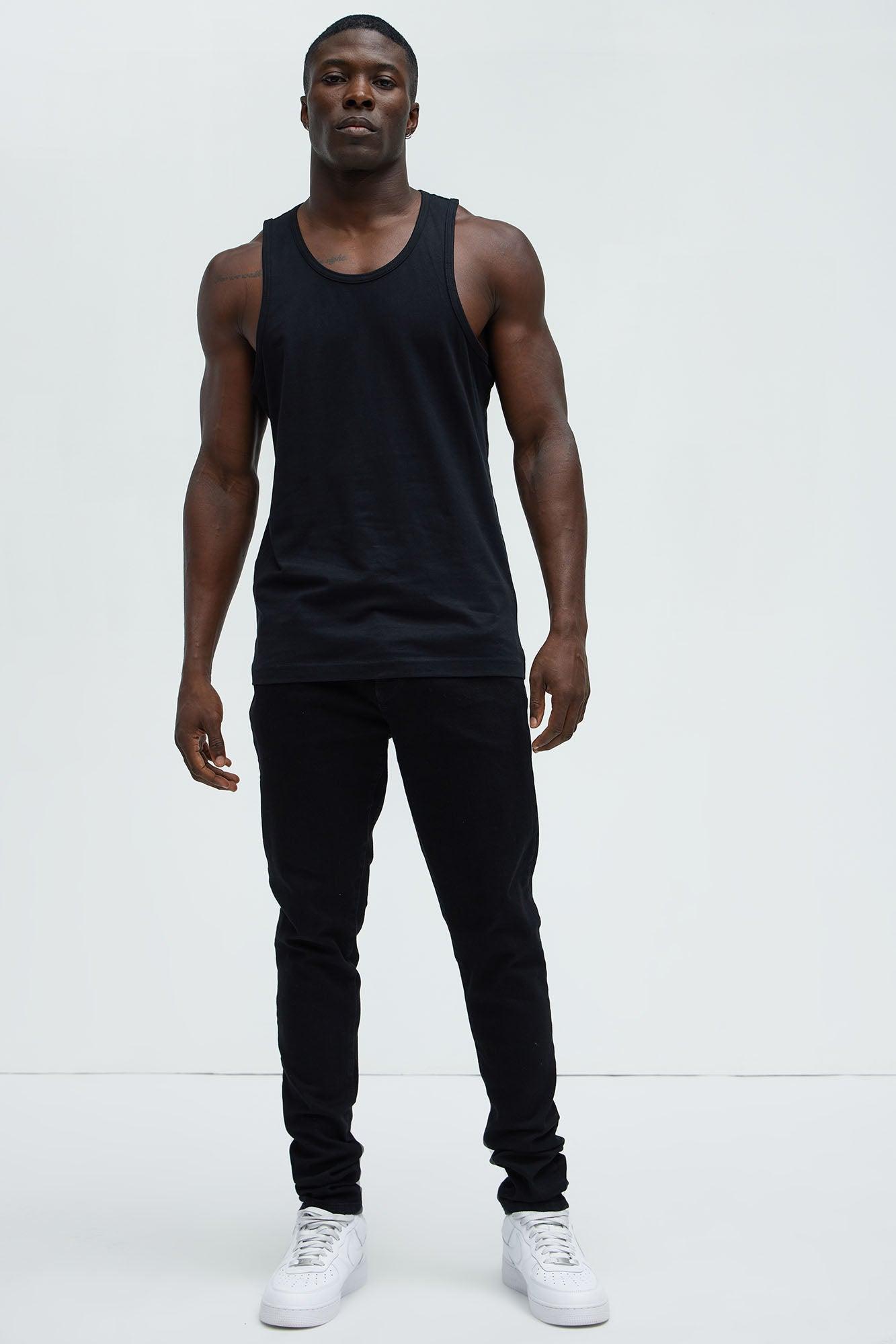 Cornell Stacked Skinny Jeans - Black Product Image