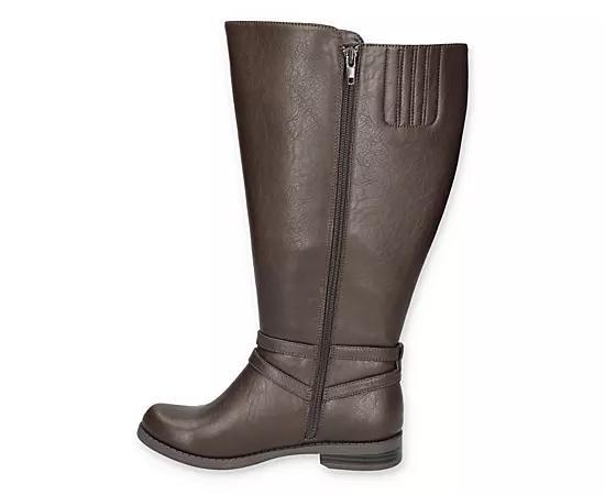 Easy Street Bay Plus Plus by Easy Street Women's Wide Athletic Calf Tall Boots, Size: 9, Black Product Image