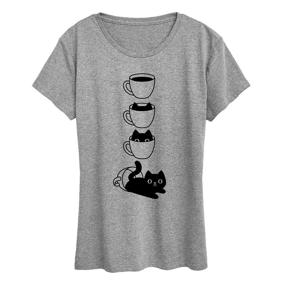 Womens Peanuts Snoopy Cookies Graphic Tee Grey Green Product Image