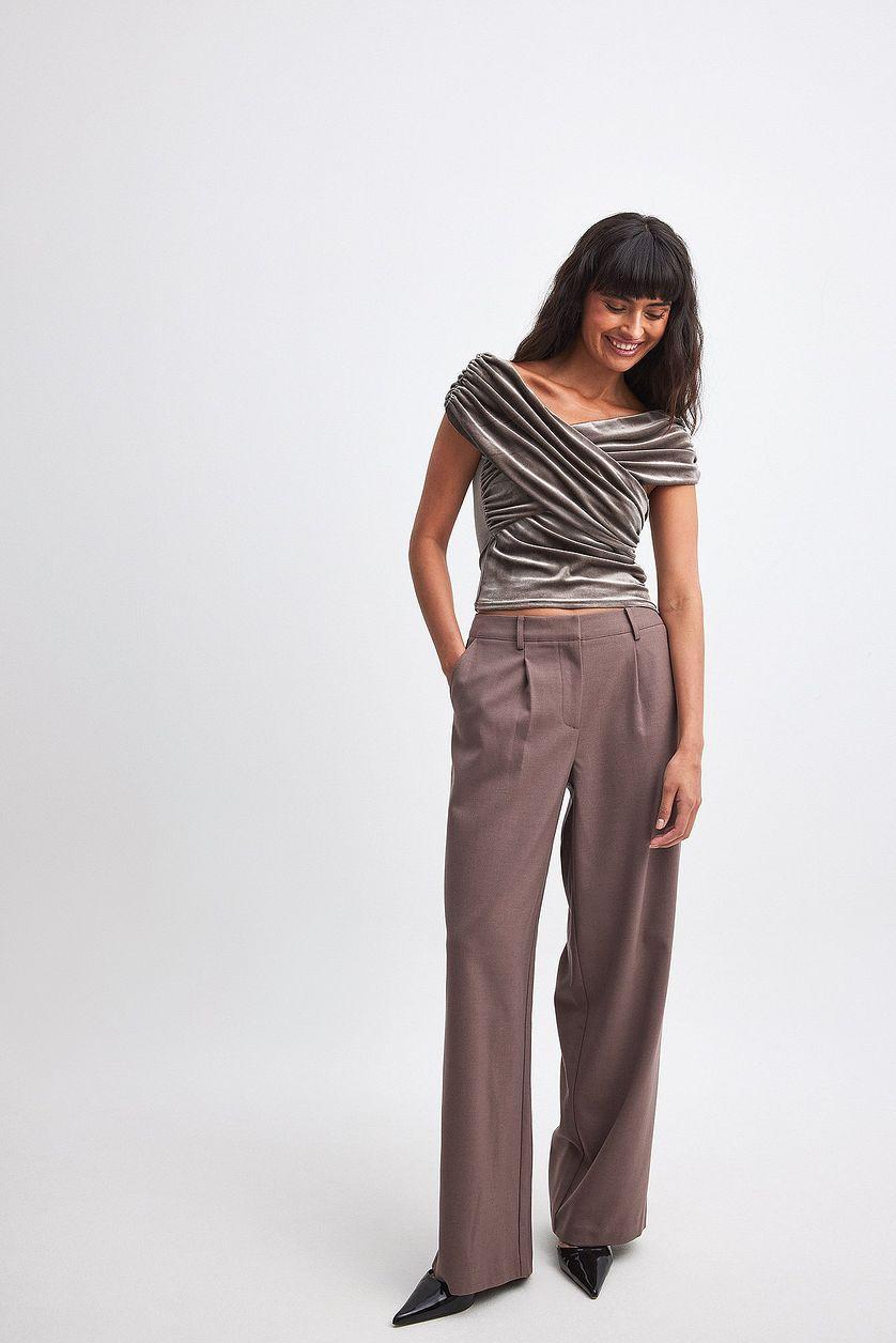 Off Shoulder Velvet Top Product Image