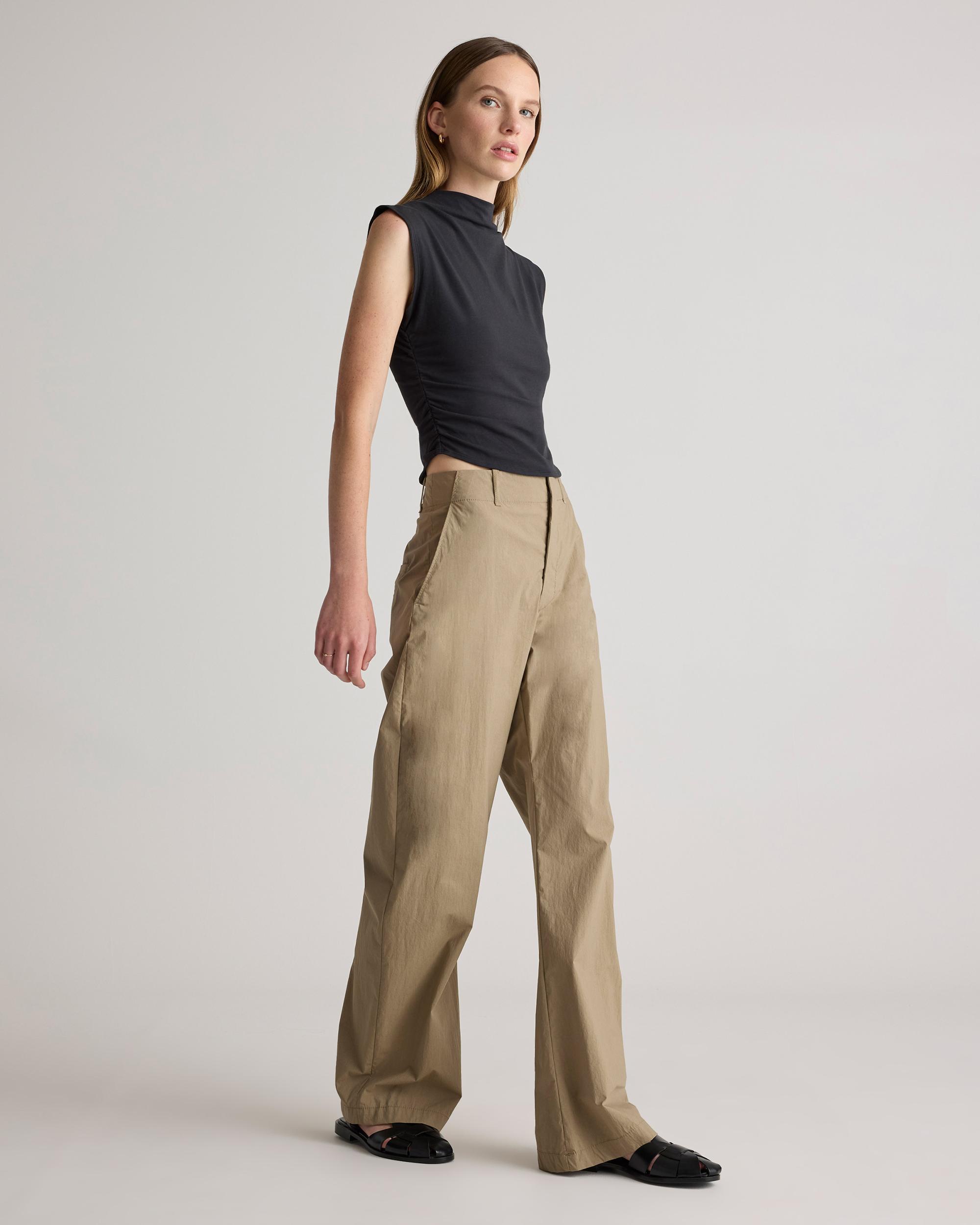 Quince | Women's Stretch Cotton Jersey Sleeveless Mock Neck Top Size XS, Organic Cotton Product Image