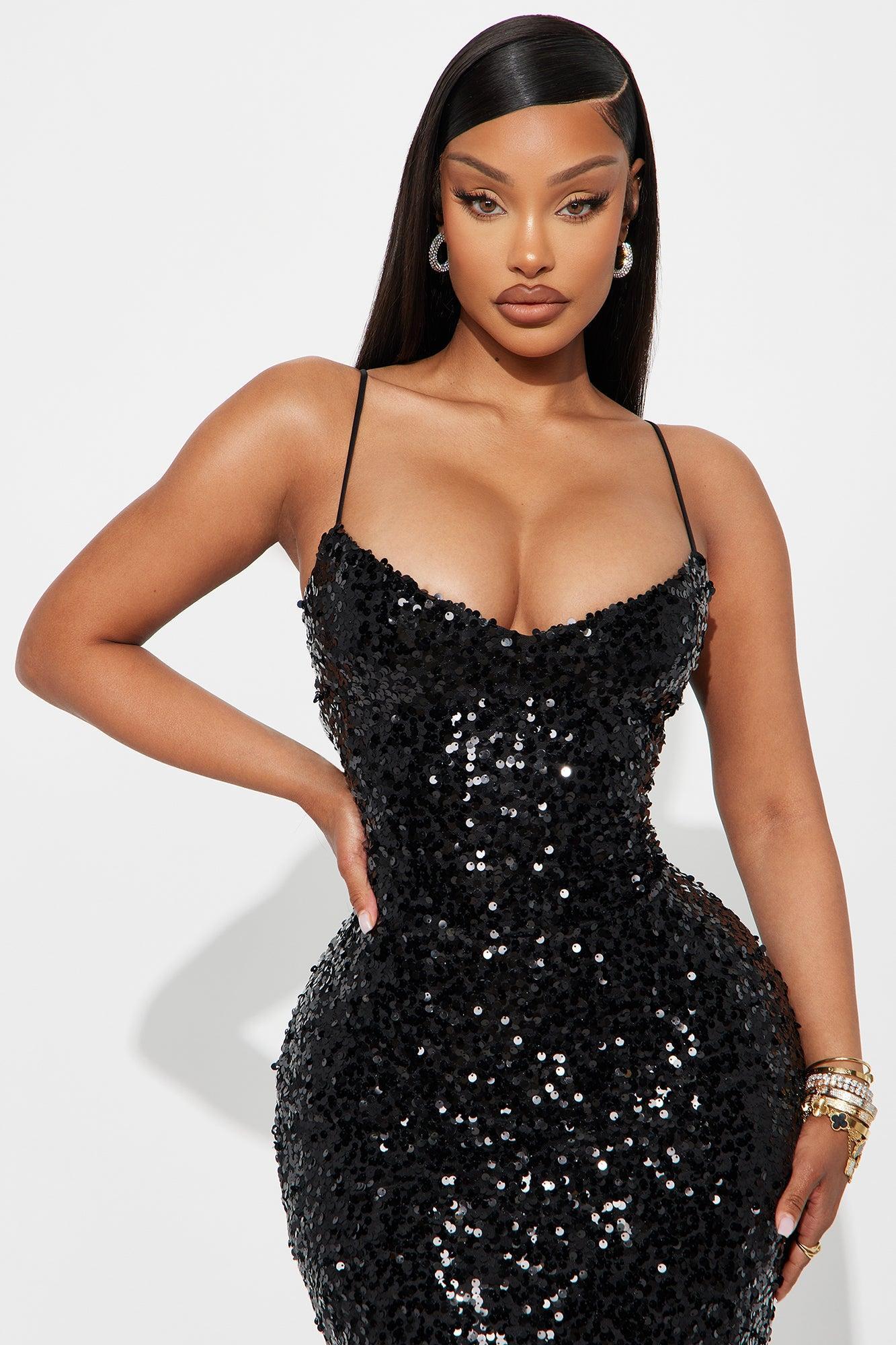 Midnights Sequin Gown - Black Product Image