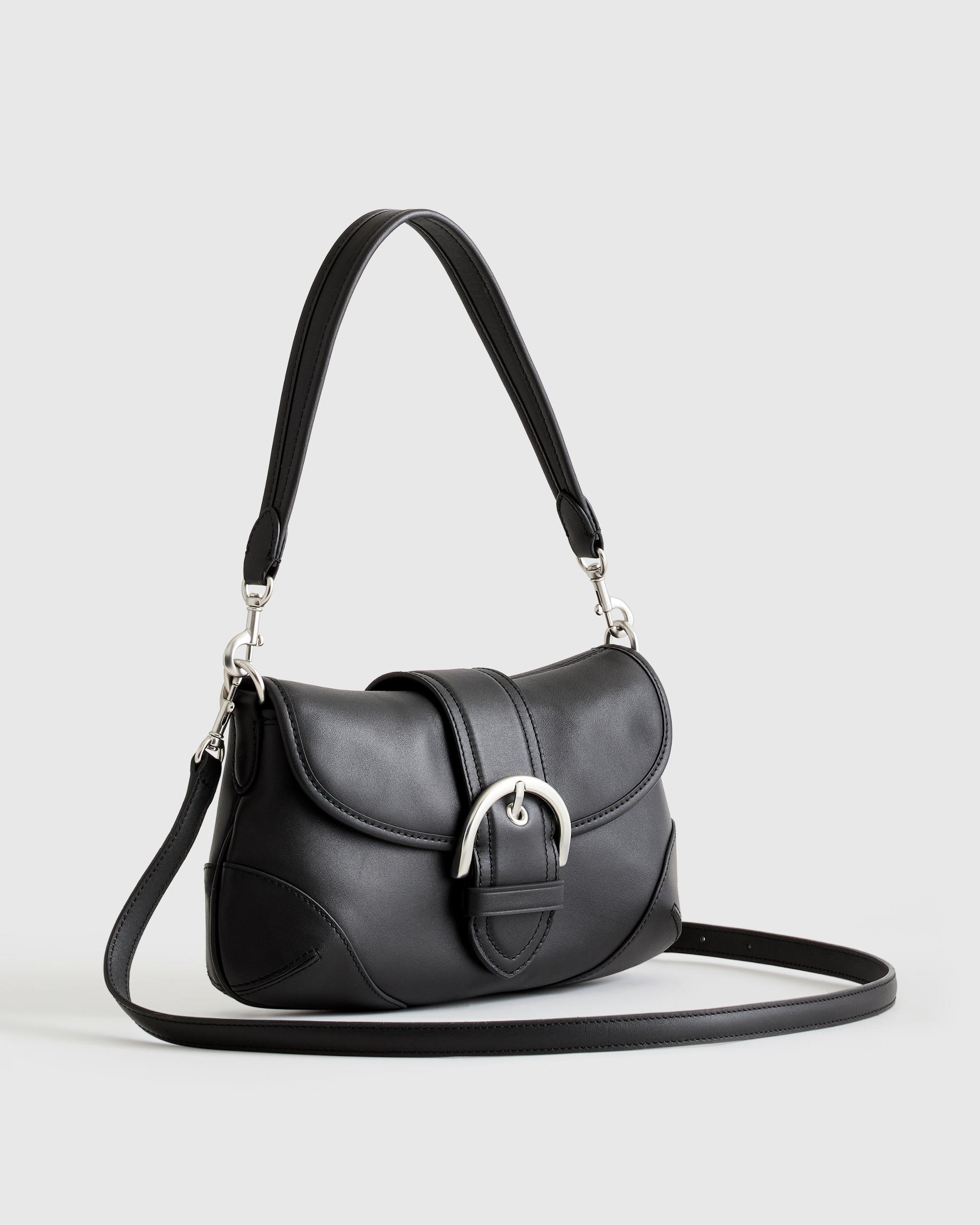 Quince | Women's Italian Leather Buckle Detail Shoulder Bag Product Image
