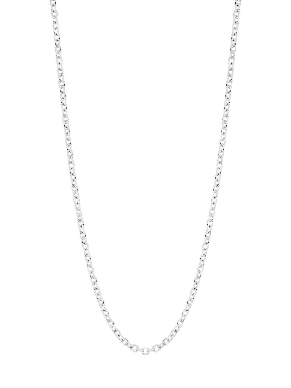 Womens 14K White Gold Chain Necklace Product Image