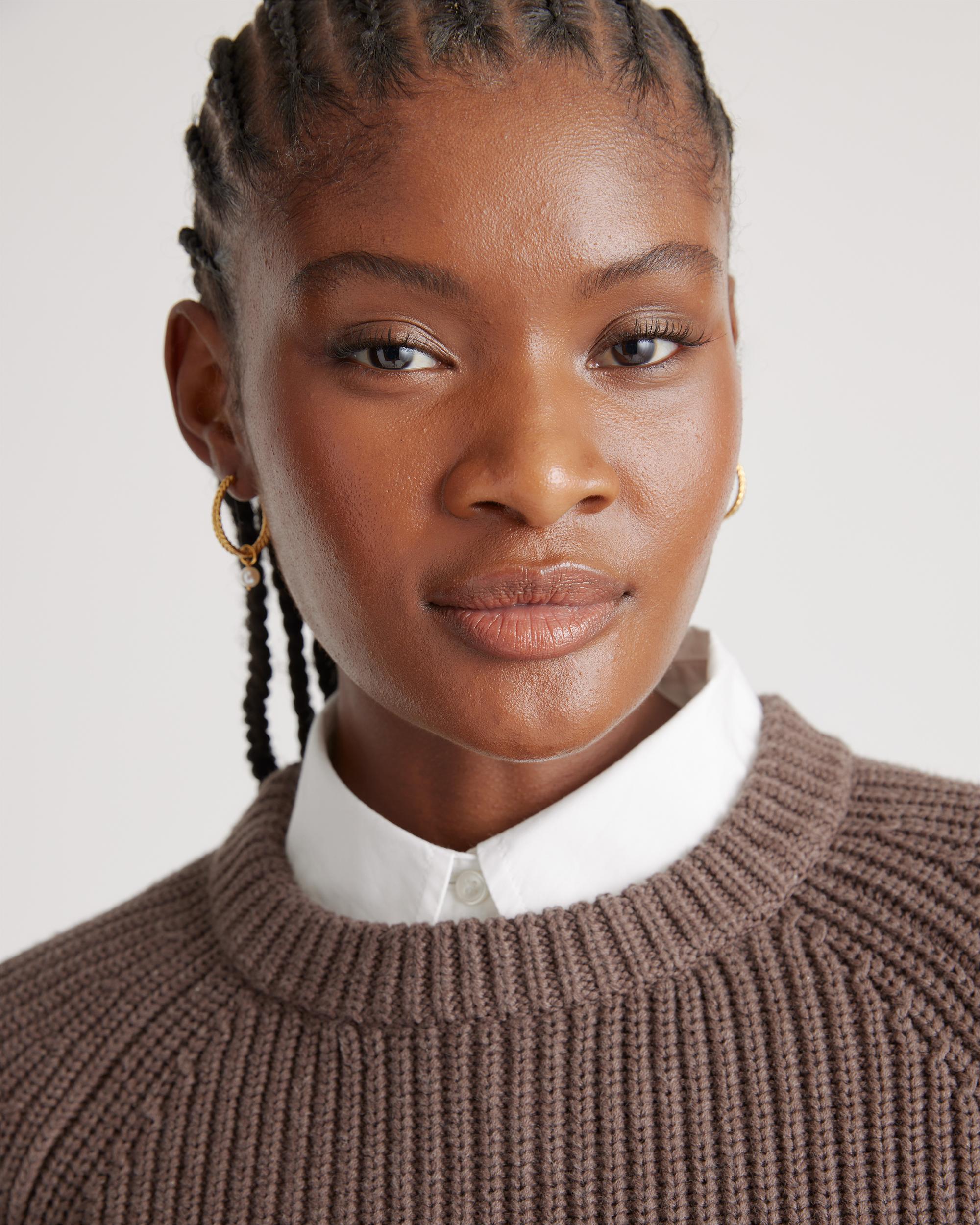 Quince | Women's Fisherman Crew Sweater Organic Cotton Product Image